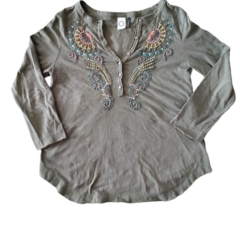 Anthropologie Top Womens Small Boho Bohemian Western 90s Casual 70s Hippie